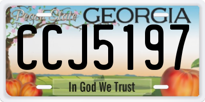 GA license plate CCJ5197