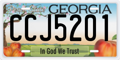 GA license plate CCJ5201