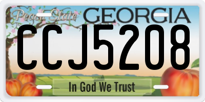 GA license plate CCJ5208