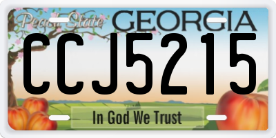GA license plate CCJ5215
