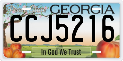 GA license plate CCJ5216