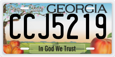 GA license plate CCJ5219