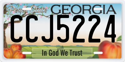 GA license plate CCJ5224