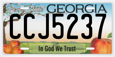 GA license plate CCJ5237