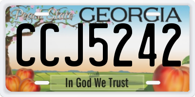 GA license plate CCJ5242