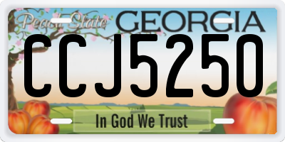 GA license plate CCJ5250