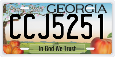GA license plate CCJ5251