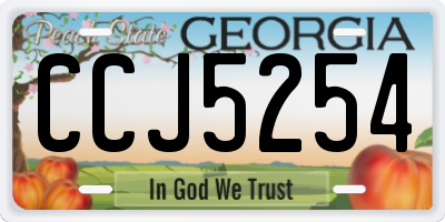 GA license plate CCJ5254