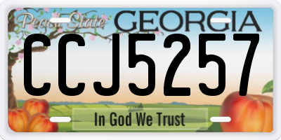 GA license plate CCJ5257