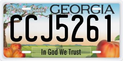 GA license plate CCJ5261