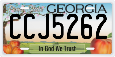 GA license plate CCJ5262