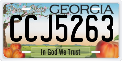 GA license plate CCJ5263