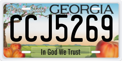 GA license plate CCJ5269