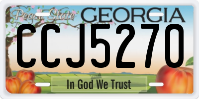 GA license plate CCJ5270