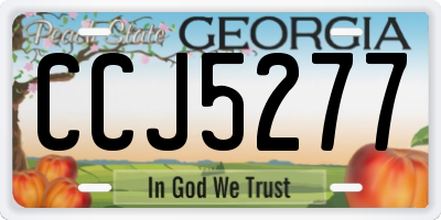 GA license plate CCJ5277