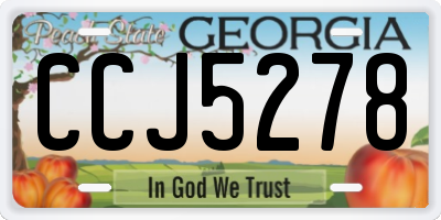 GA license plate CCJ5278