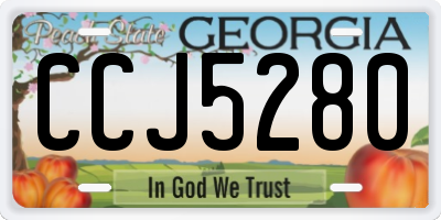 GA license plate CCJ5280