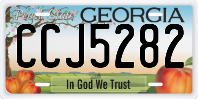 GA license plate CCJ5282