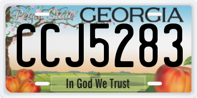GA license plate CCJ5283