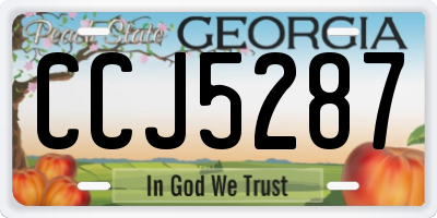 GA license plate CCJ5287