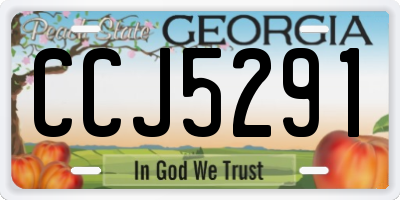 GA license plate CCJ5291