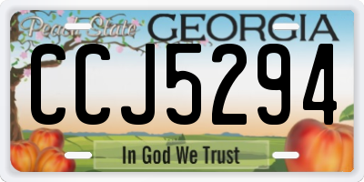 GA license plate CCJ5294