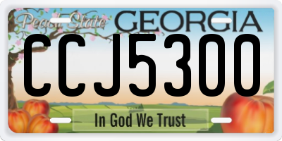 GA license plate CCJ5300