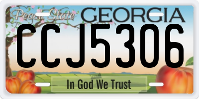 GA license plate CCJ5306