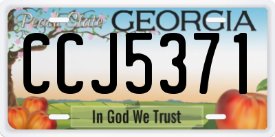 GA license plate CCJ5371