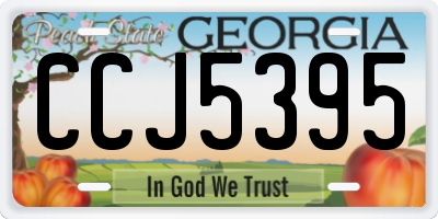 GA license plate CCJ5395