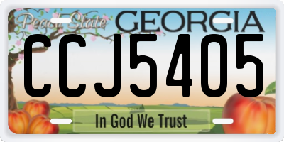 GA license plate CCJ5405