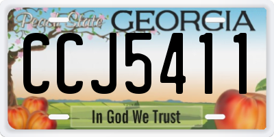 GA license plate CCJ5411
