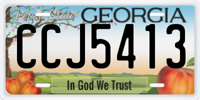 GA license plate CCJ5413