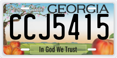 GA license plate CCJ5415