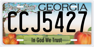 GA license plate CCJ5427
