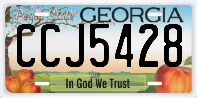 GA license plate CCJ5428