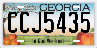 GA license plate CCJ5435