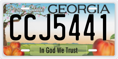 GA license plate CCJ5441
