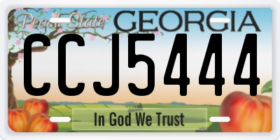 GA license plate CCJ5444