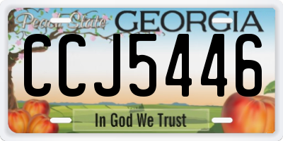 GA license plate CCJ5446