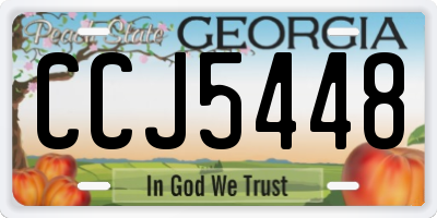 GA license plate CCJ5448