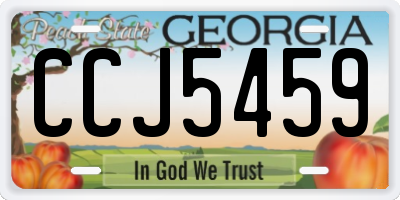 GA license plate CCJ5459
