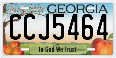 GA license plate CCJ5464