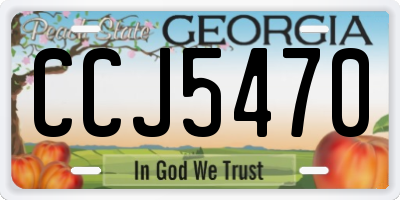 GA license plate CCJ5470