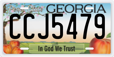GA license plate CCJ5479
