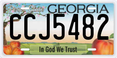 GA license plate CCJ5482