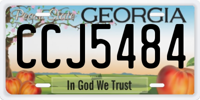 GA license plate CCJ5484