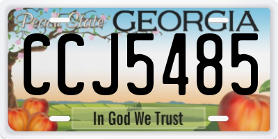 GA license plate CCJ5485