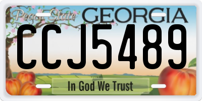 GA license plate CCJ5489