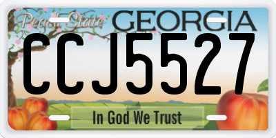 GA license plate CCJ5527